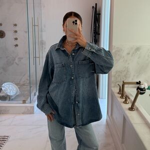 Oversized Denim Shirt Jacket